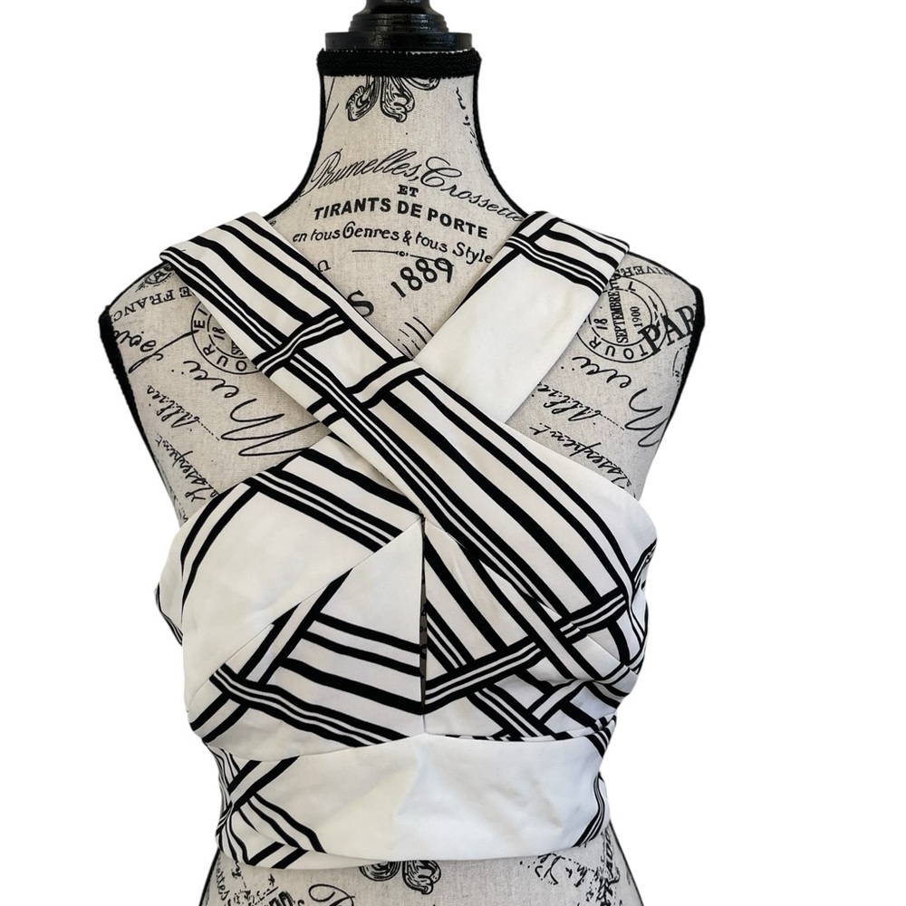KEEPSAKE the Label Monochrome Striped Dress